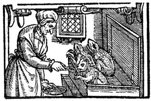 A late sixteenth-century English illustration of a witch feeding her familiars. The use of the familiar was something that witches and cunning folk were believed to have in common.