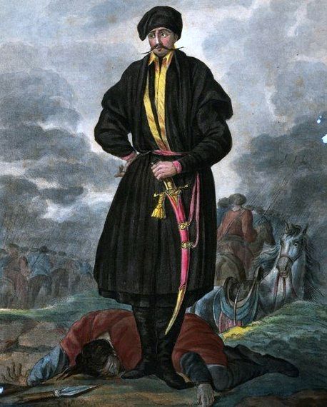 Zaporozhian Cossack Officer of the 18th Century by Emel’ian Korneev, 1720.