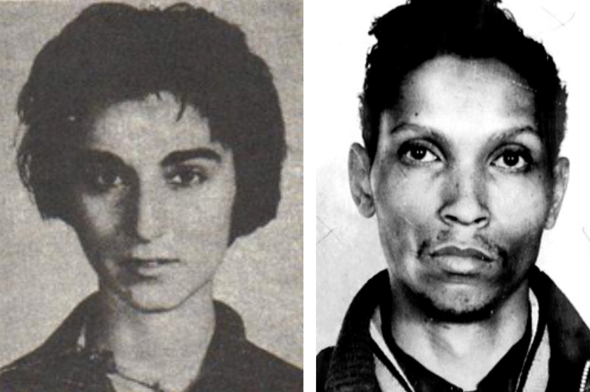 On the left, Kitty Genovese. On the right, Winston Moseley.