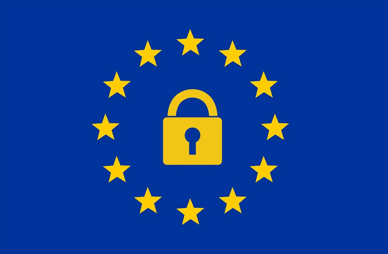 Artist's representation of Europe's GDPR using the European Union flag.