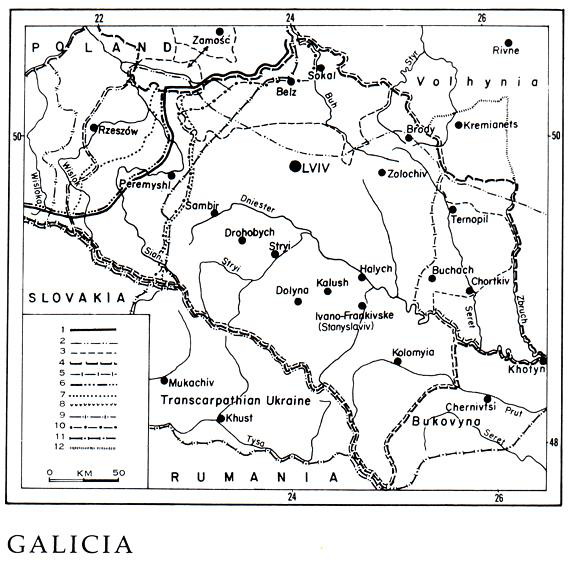 Map of Galicia