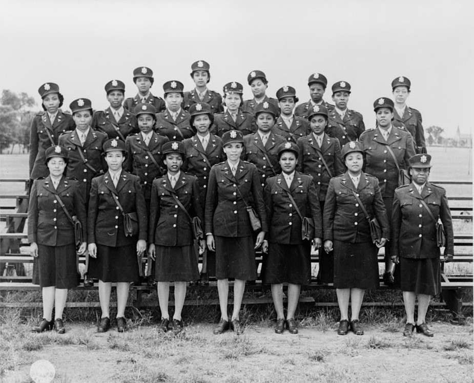 Twenty-four of the first contingent of African American nurses assigned to the European Theater of Operations in World War II.