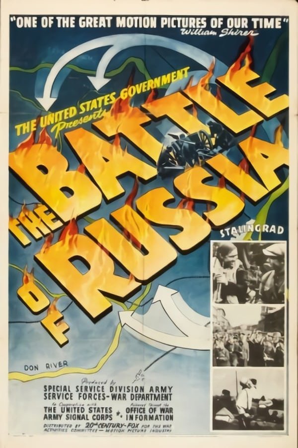 Poster for The Battle of Russia (1943) directed by Frank Capra and Anatole Litvak.