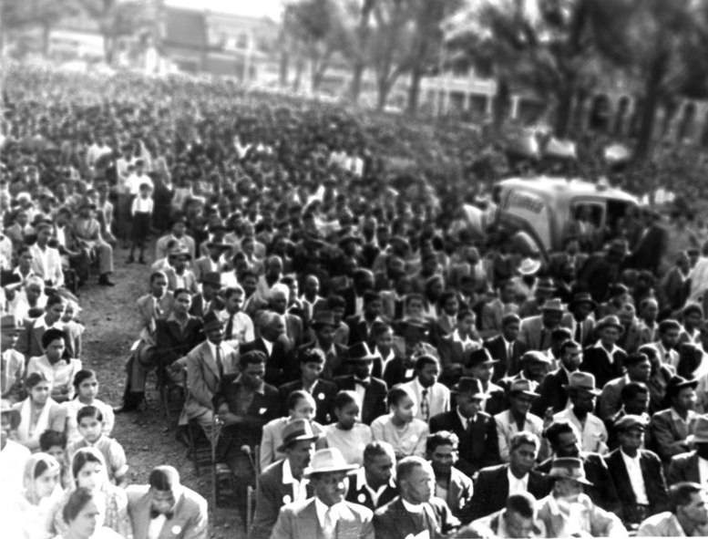 A 1950 protest against the Group Area Bill in Durban