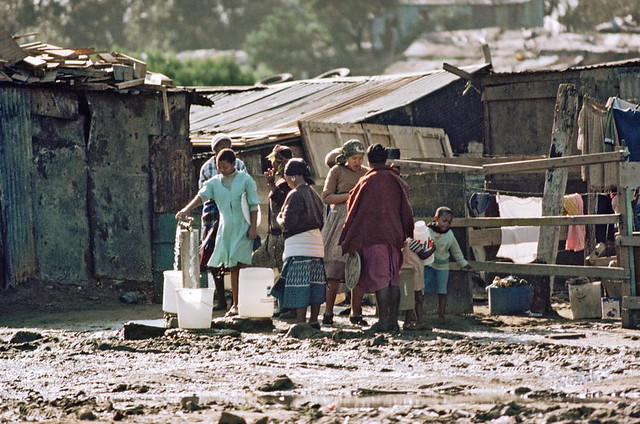 A squatters camp near Cape Town in 1992