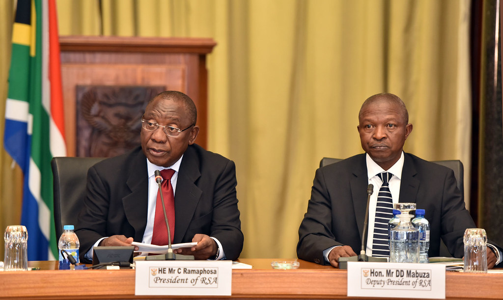 President Cyril Ramaphosa and Deputy President David Mabuza at a meeting of the Black Economic Empowerment Advisory Counsil in 2016