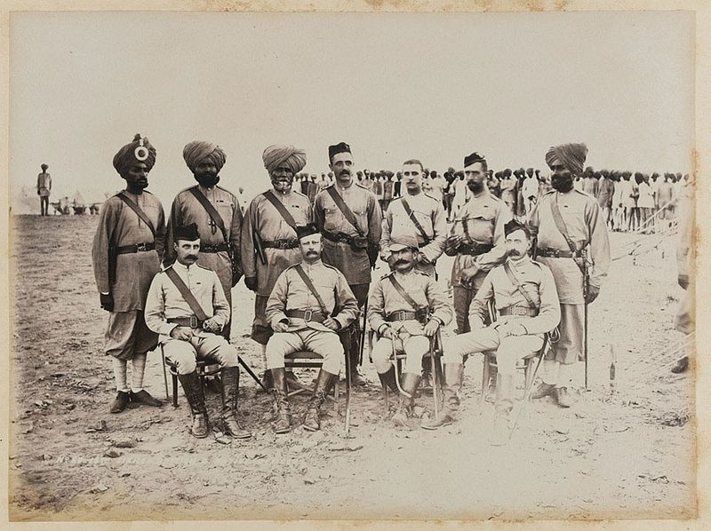 British Officers and Indian Infantry in Sudan around 1884