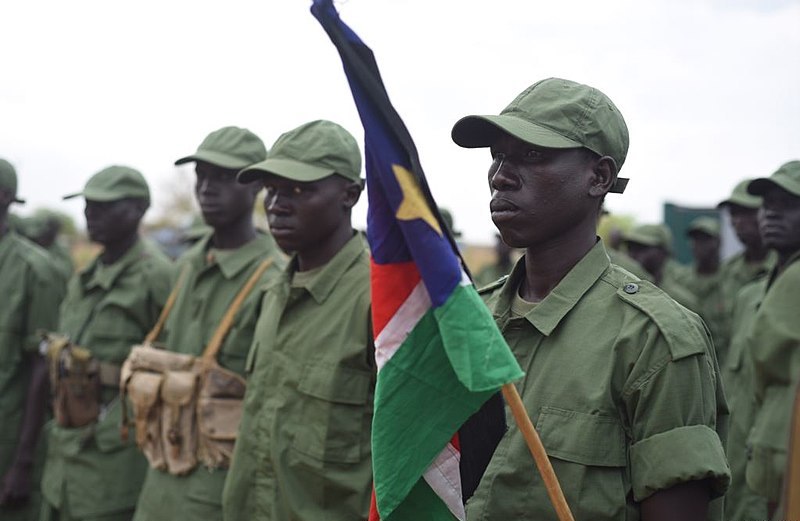 Soldiers of the Sudan People’s Liberation Movement-in-Opposition, a splinter group of the Sudan People’s Liberation Movement, in 2016