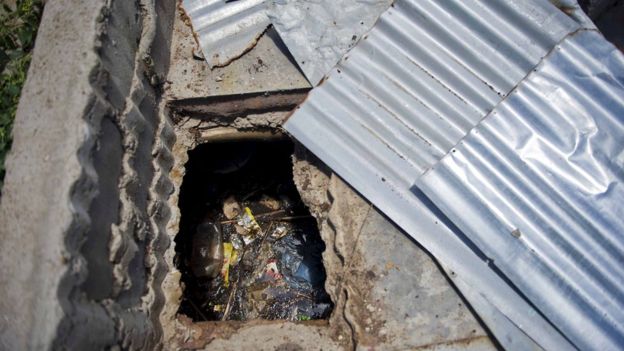 The pit toilet in Mahlodumela Lower Primary School in which a five-year-old died in 2018 (Gallo)