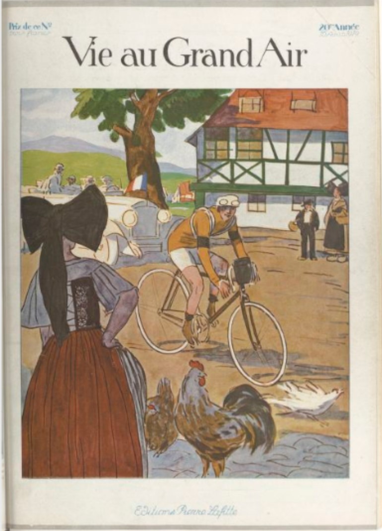 Cover of the illustrated sports review magazine, 'Vie au Grand Air,' from August 15, 1919.