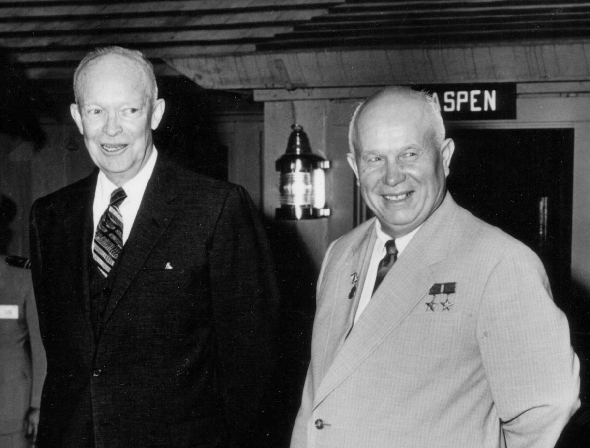 American President Dwight D. Eisenhower and Soviet Premier Nikita Khrushchev.