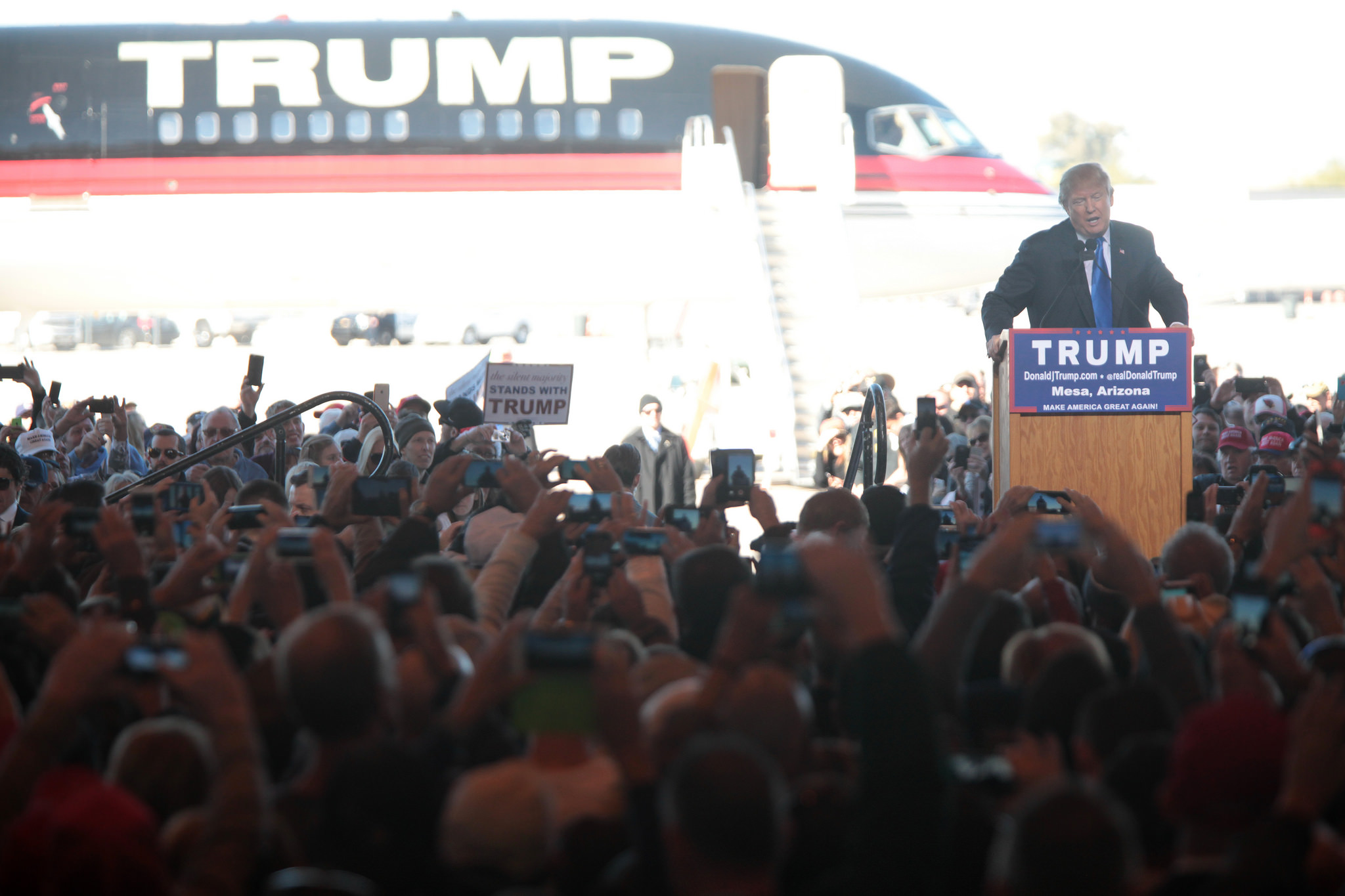 Donald Trump at a 2015 campaign rally.