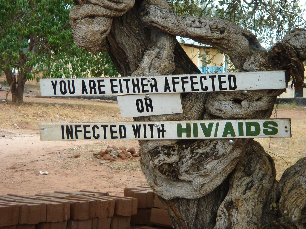 A sign from Zambia in 2005.