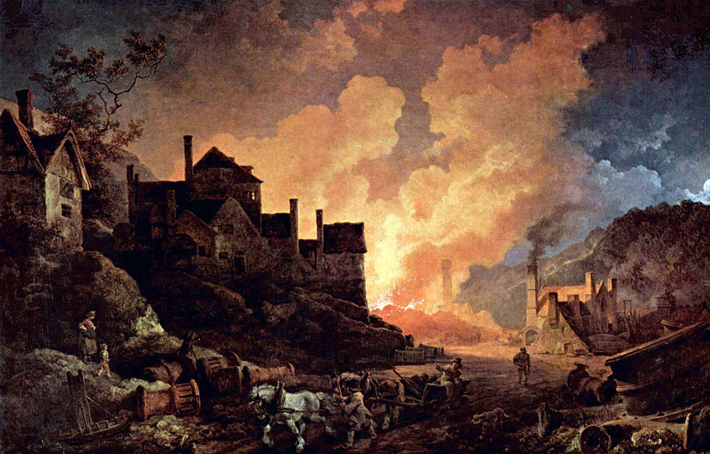 1801 painting depicting coal-fired industries.