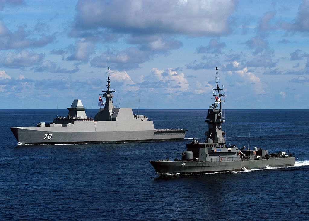 Two ships in the Republic of Singapore's Navy.