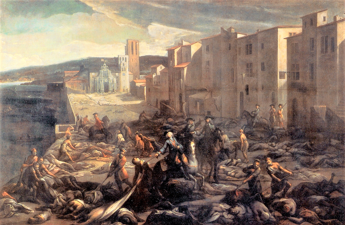 Michel Serre's painting depicting the 1721 plague outbreak in Marseille