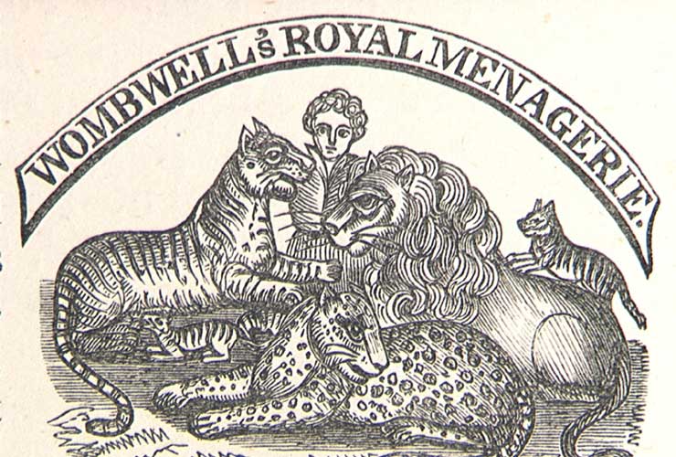 An early 19th century advertisement for George Wombewell’s Royal Menagerie.