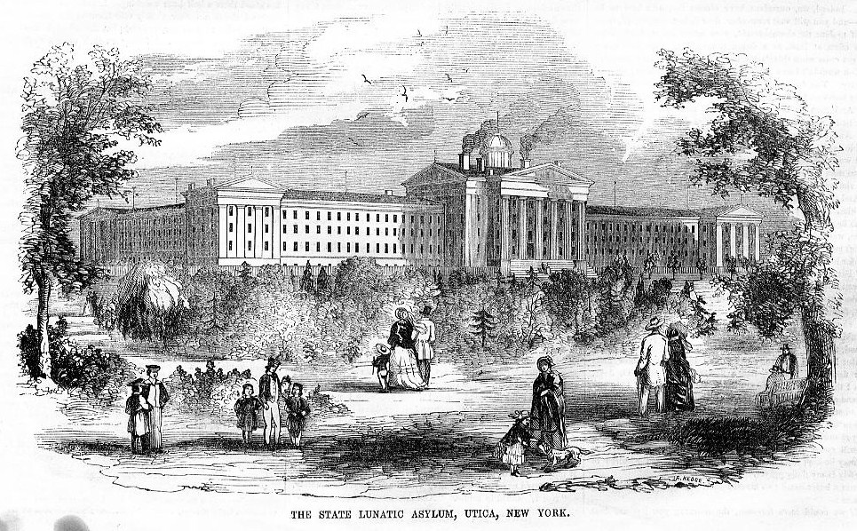 New York’s first state-run facility for the mentally ill, the Lunatic Asylum at Utica opened in 1843 and adopted “moral treatment” methods