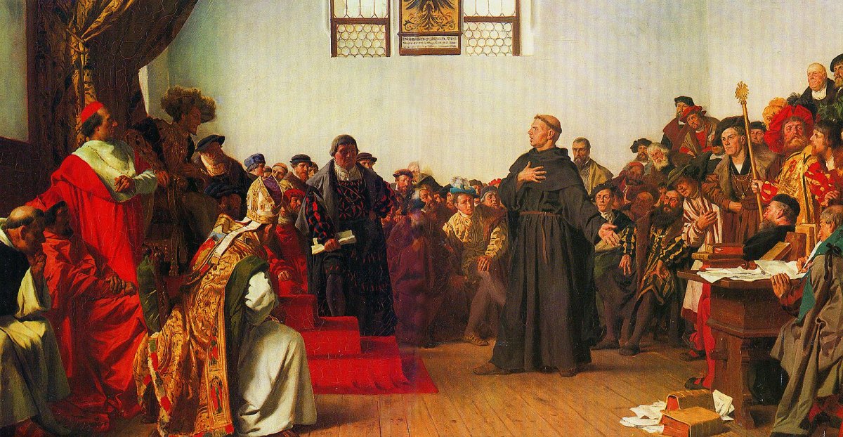 Martin Luther at the Diet of Worms.