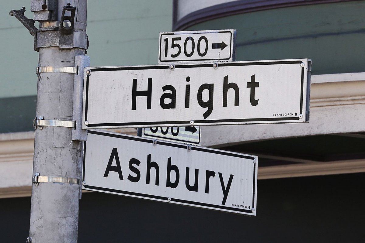 The junction of Haight and Ashbury in San Francisco.