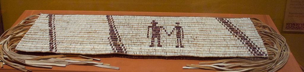 A replica of the wampum belt given by the Lenni Lenape tribe to William Penn.