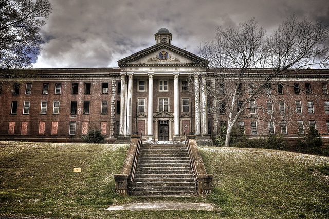 The Central State Hospital in Milledgeville, GA, which became the largest insane asylum in the world with over 13,000 patients.
