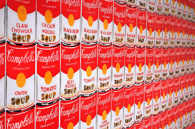 Warhol's '32 Soup Cans' is on display at the National Gallery of Art.