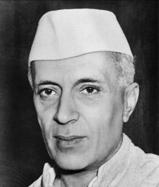 Representative of the Indian National Congress and first Prime Minister of India Jawaharlal Nehru.