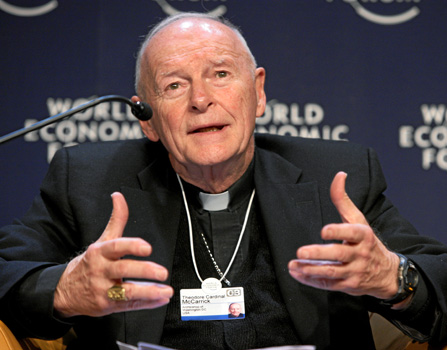 Cardinal Theodore McCarrick at the 2008 World Economic Forum in Davos, Switzerland.