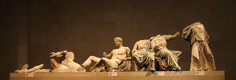 Figures from the East Pediment of the Parthenon from 447-438 B.C.E. in the British Museum.