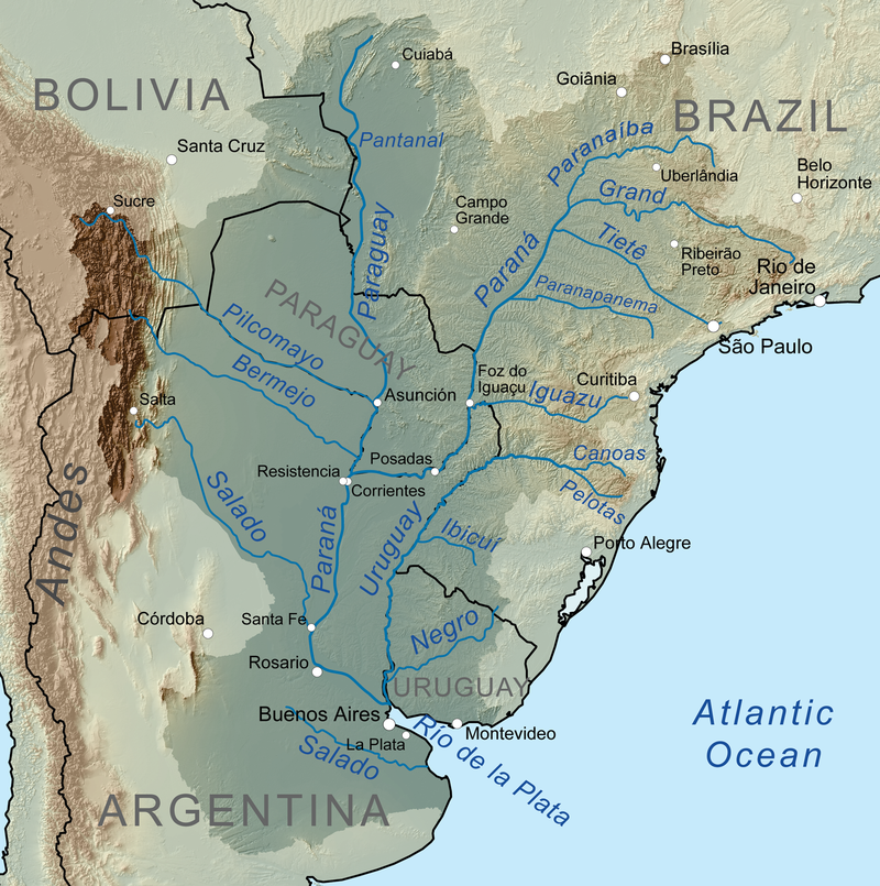 Map of the La Plata Basin.