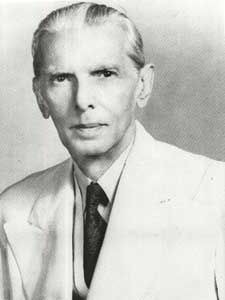 Leader of the Muslim League and first Governor General of Pakistan, Muhammad Ali Jinnah.