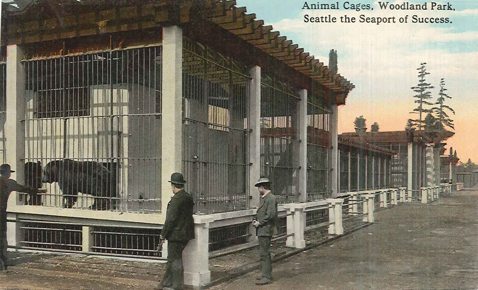 Animal cages at the Woodland Park Zoo in Seattle, Washington.