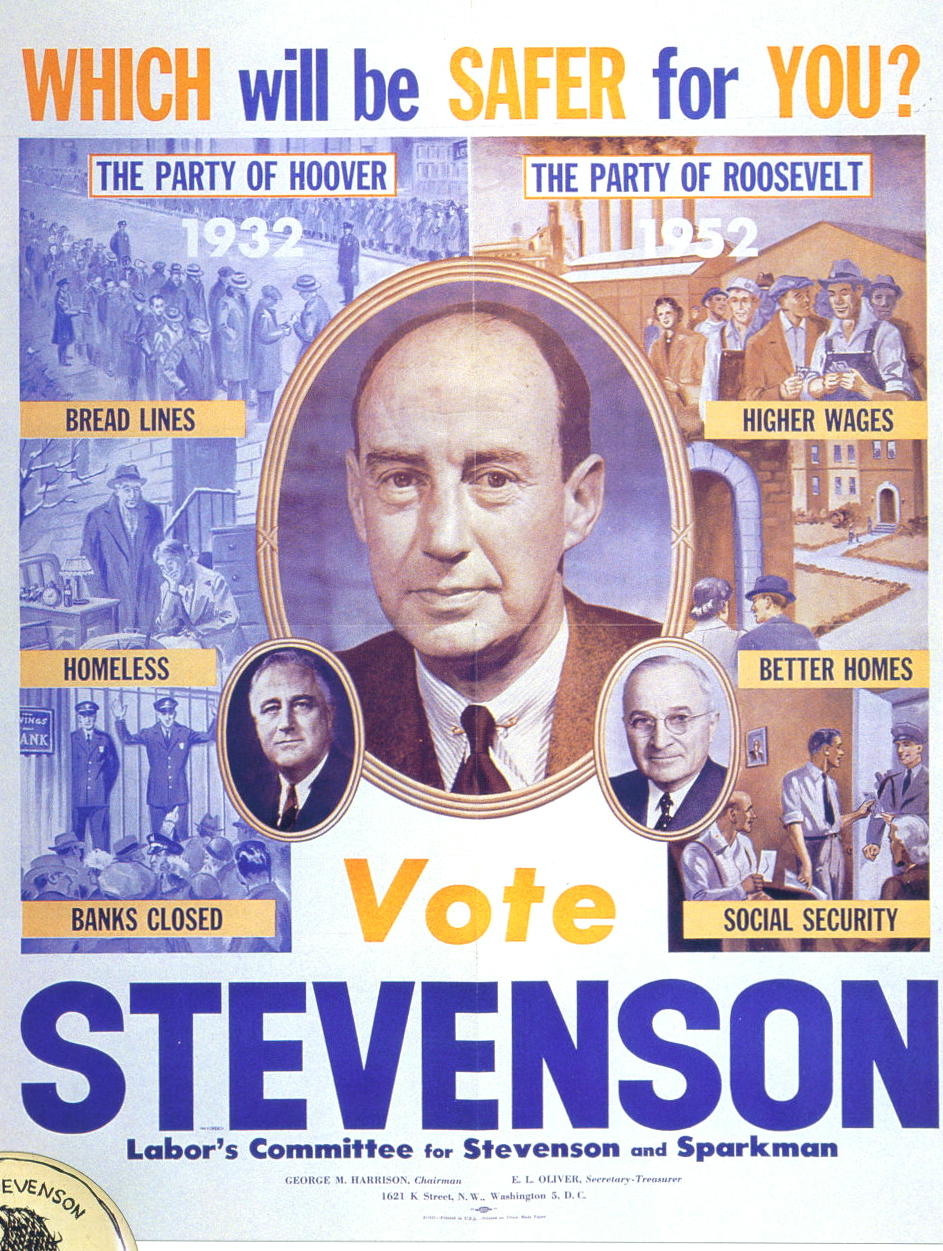 A 1952 campaign poster for Adlai Stevenson.