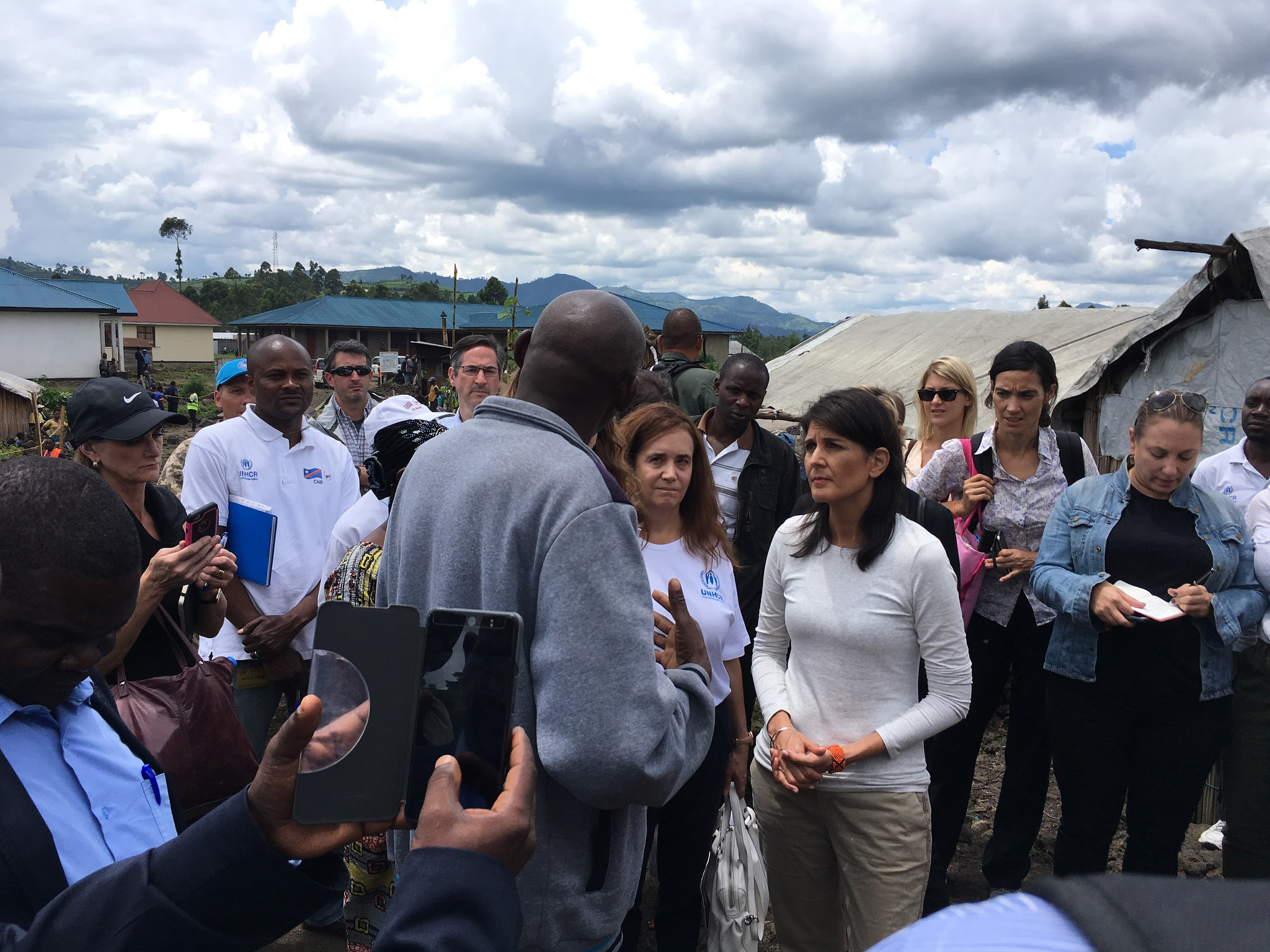 U.S. Ambassador to the UN Nikki Haley visiting Congo in 2017.