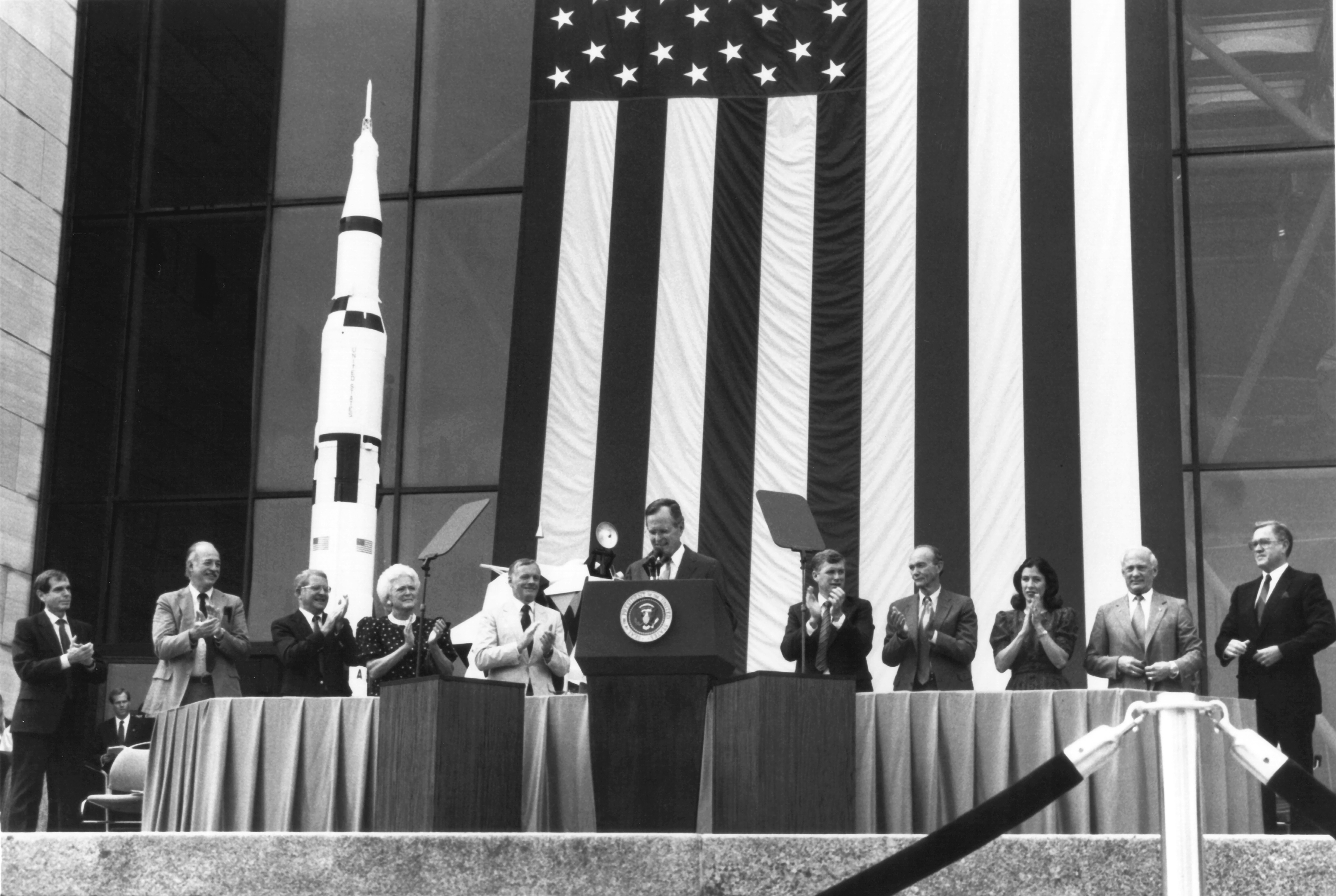 In 1989, President George H. W. Bush announced his Space Exploration Initiative.