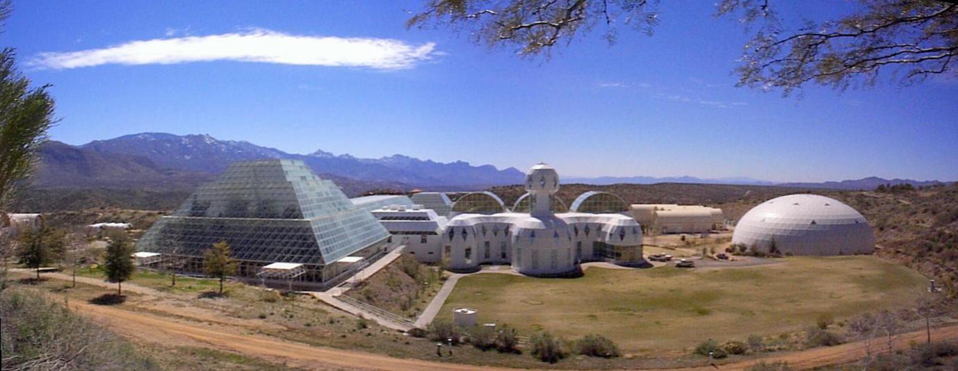 Biosphere 2 in 1998 near Tucson, AZ.