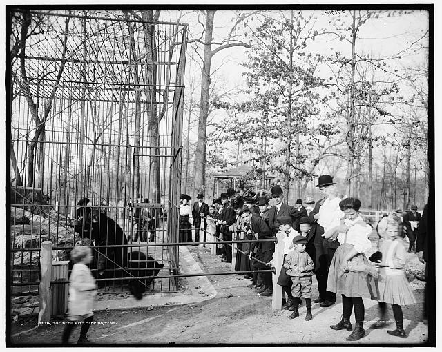 Visitors at the Leipzig Zoo in Germany in the 1960s.