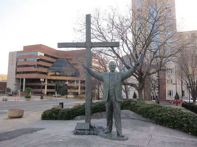 A statue of Graham in downtown Nashville.