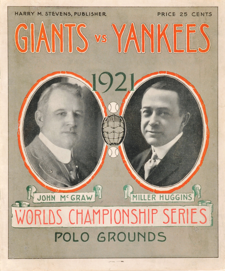 A program from the 1921 World Series.