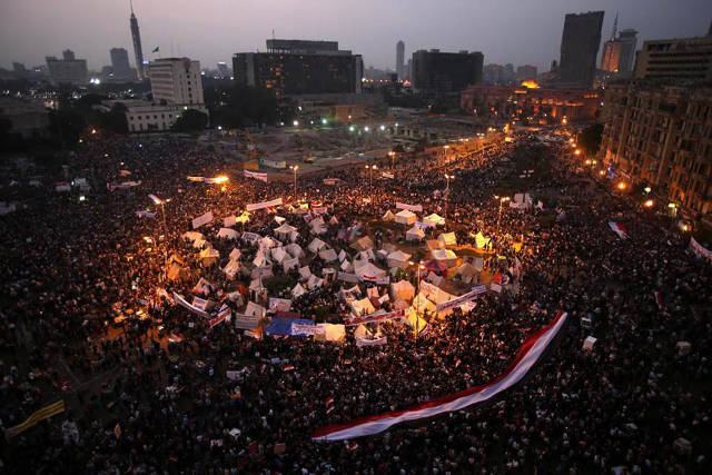 Tahrir Square Protests in 2011.