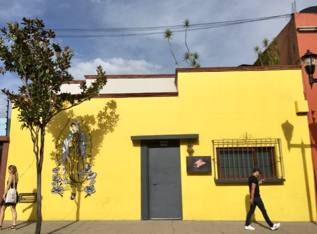 Many of Oaxaca City’s homes are adorned with ornate street art.