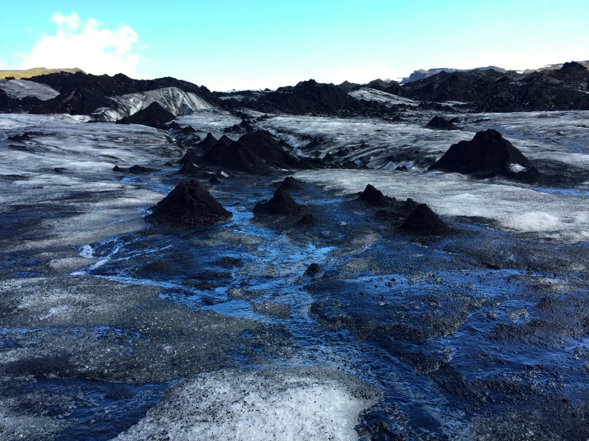 Glacial melt from Myrdalsjökull glacier in the south.