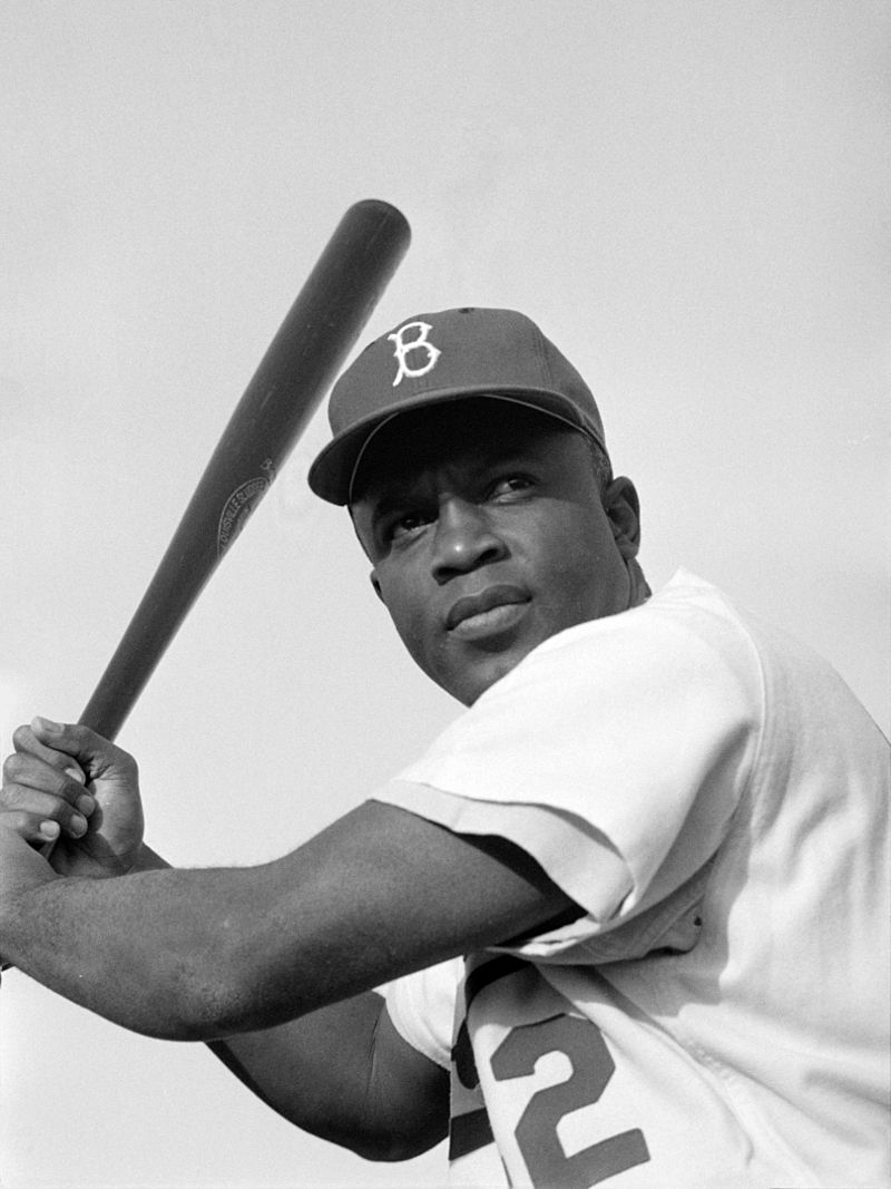 Jackie Robinson of the Brooklyn Dodgers.
