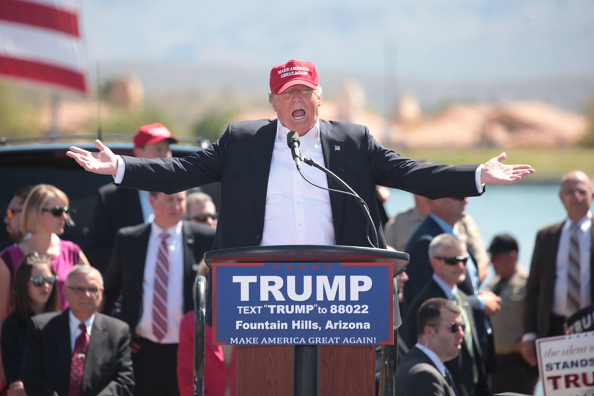 Candidate Donald Trump at a 2016 campaign rally in Arizona.