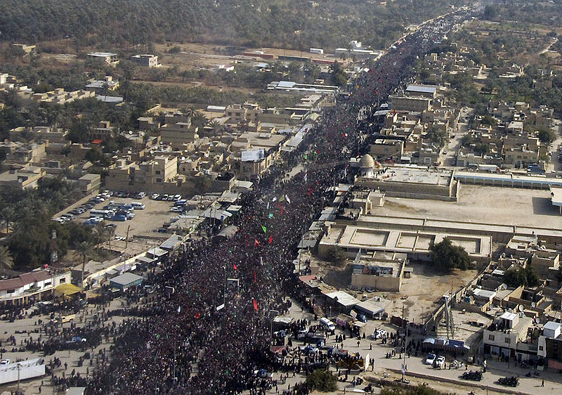 Pilgrims gather for the ashura commemoration in Karbala, Iraq.