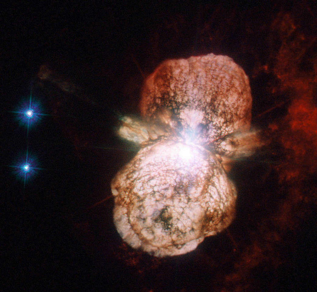 An image taken by NASA's Hubble Telescope of the Homunculus Nebula.