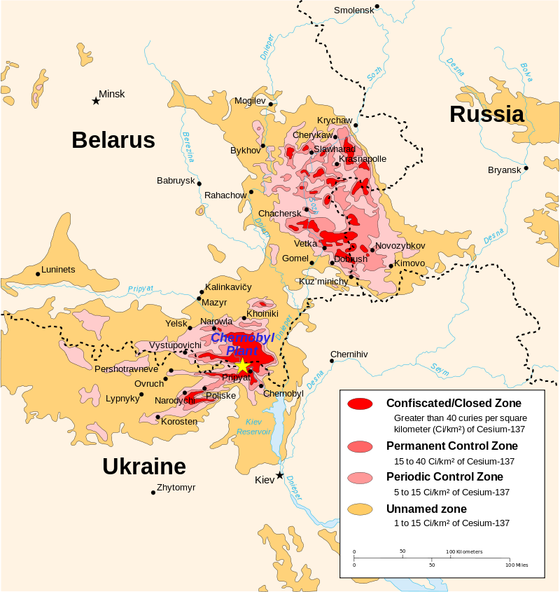 Chernobyl radiation map.