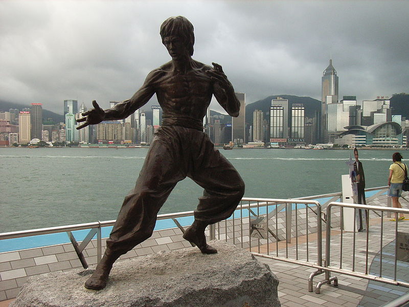 A statue of Bruce Lee in Hong Kong.