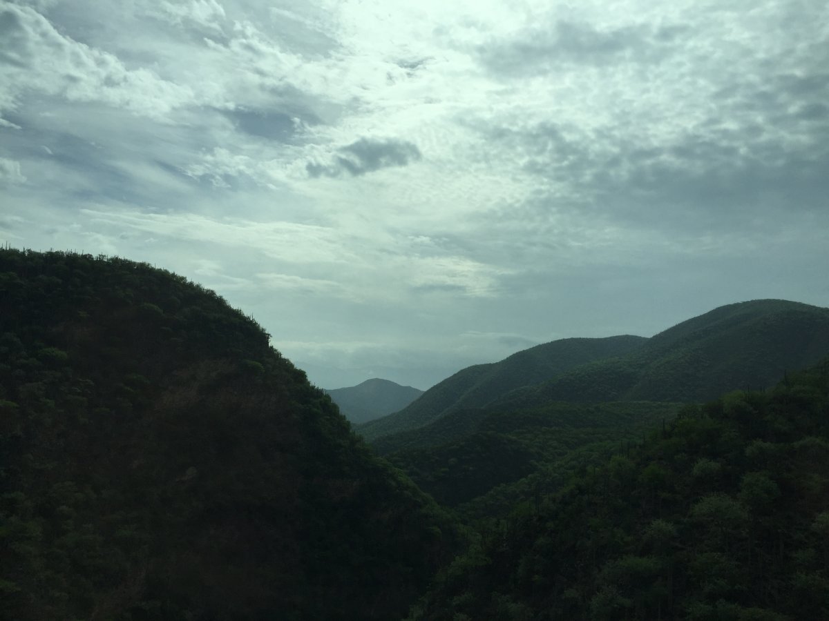 The Sierra Sur mountain range.